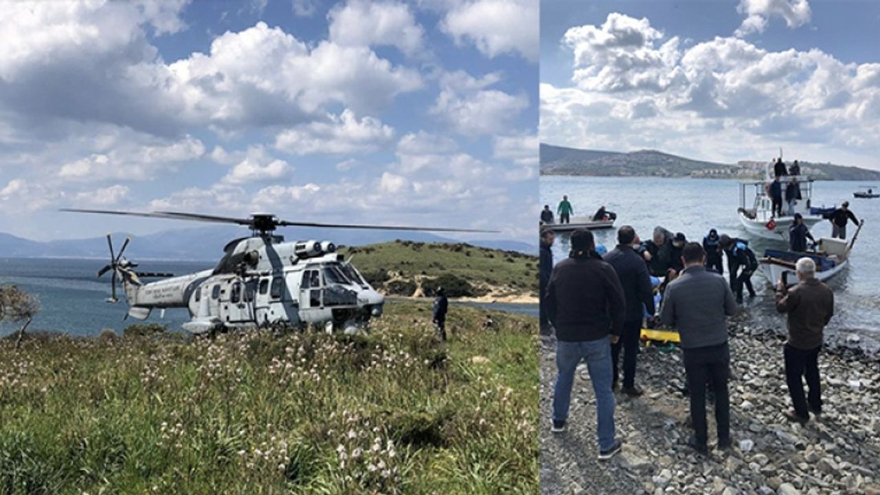 İzmir Foça'da askeri helikopter düştü