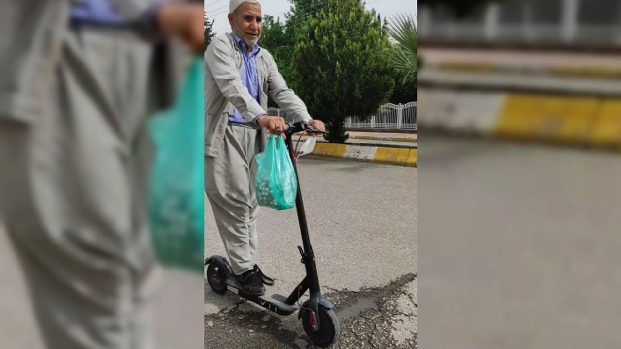 69 Yaşındaki dedenin scooter keyfi