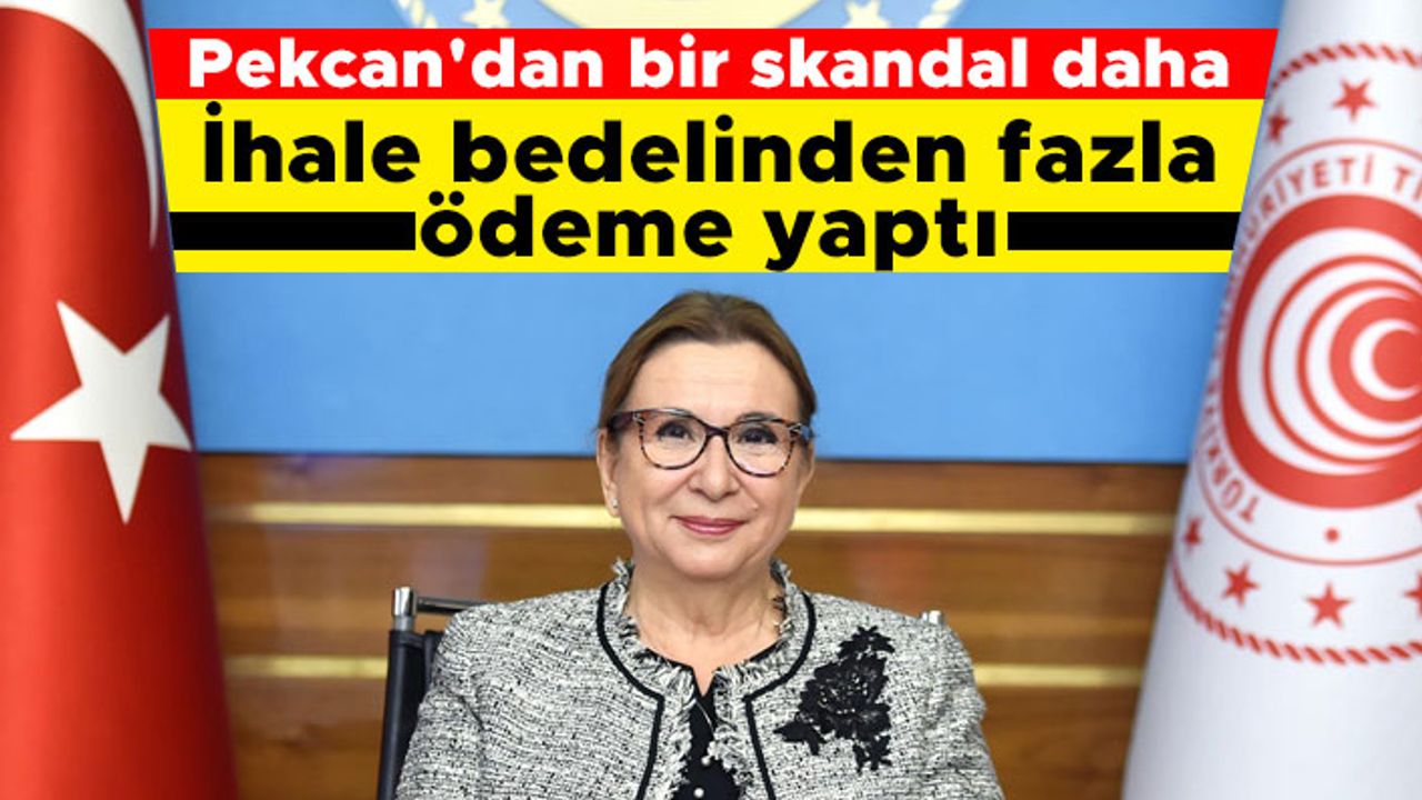Pekcan'dan bir skandal daha: İhale bedelinden fazla ödeme yaptı
