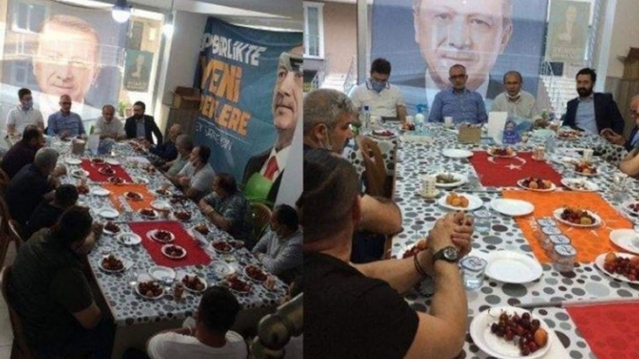 AK Parti'li başkan Türk bayrağını sofra bezi yaptığı için özür diledi