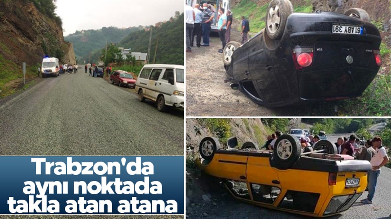 Trabzon'da 1 hafta içinde aynı noktada 3 kaza