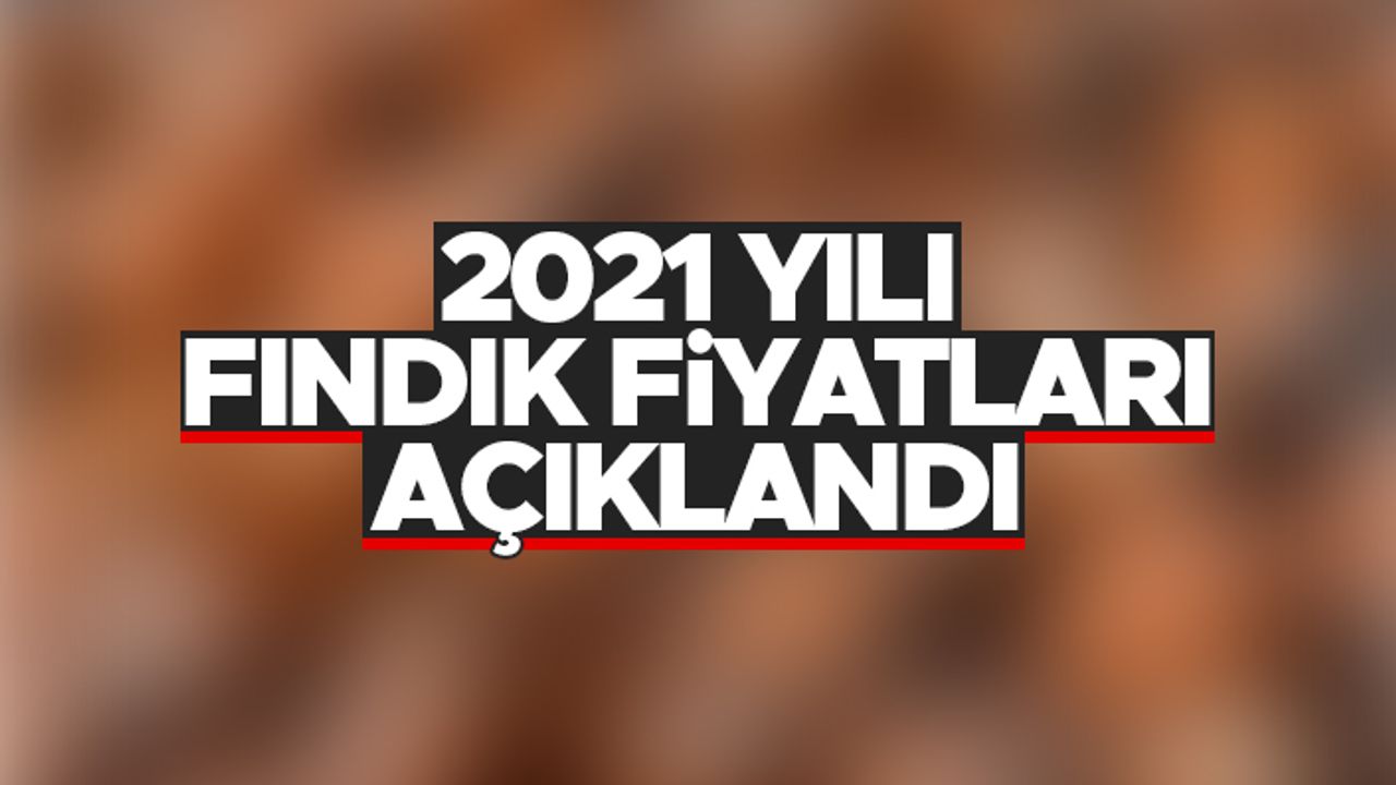 Cumhurbaşkanı Erdoğan fındık fiyatlarını açıkladı - 2021 yılı fındık fiyatları ne kadar oldu?