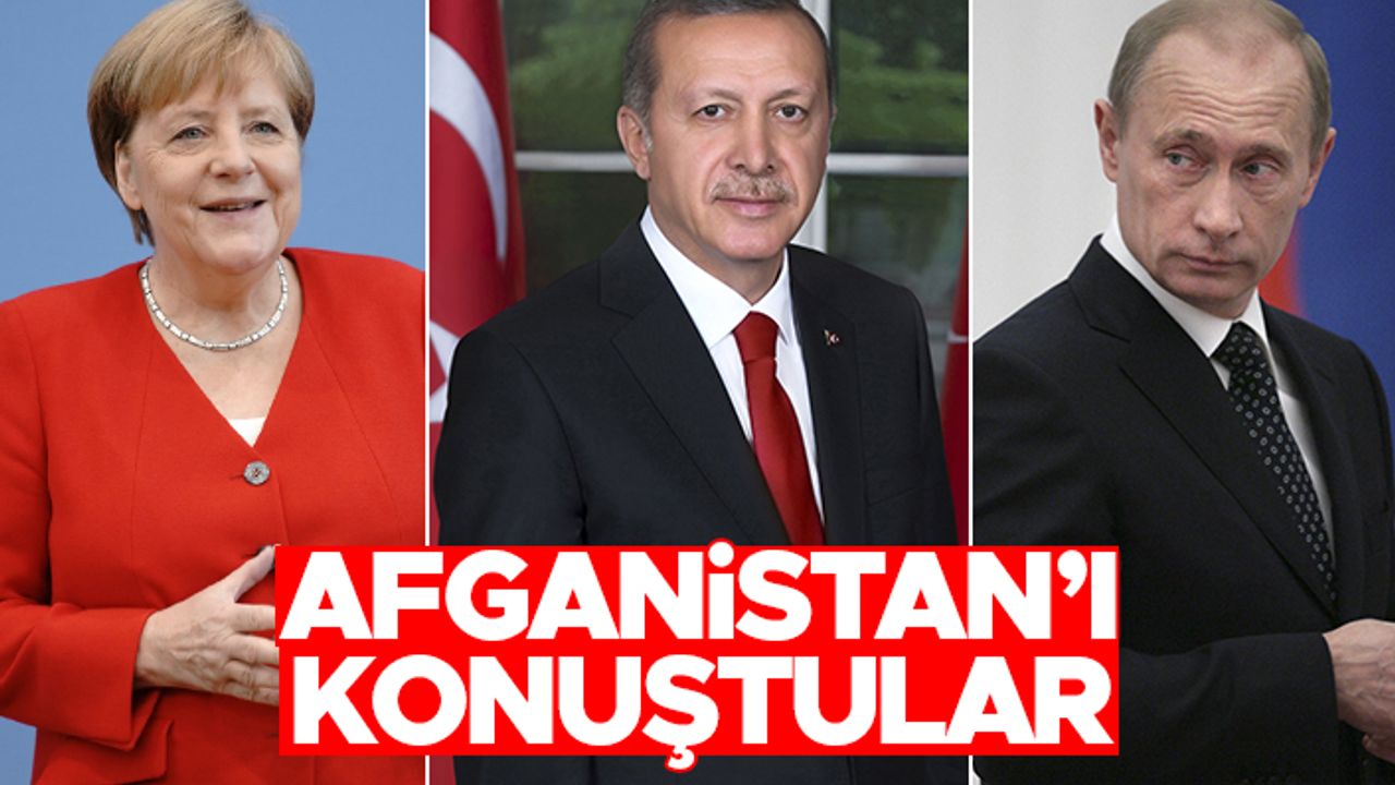 Cumhurbaşkanı Erdoğan, Merkel ve Putin ile görüştü