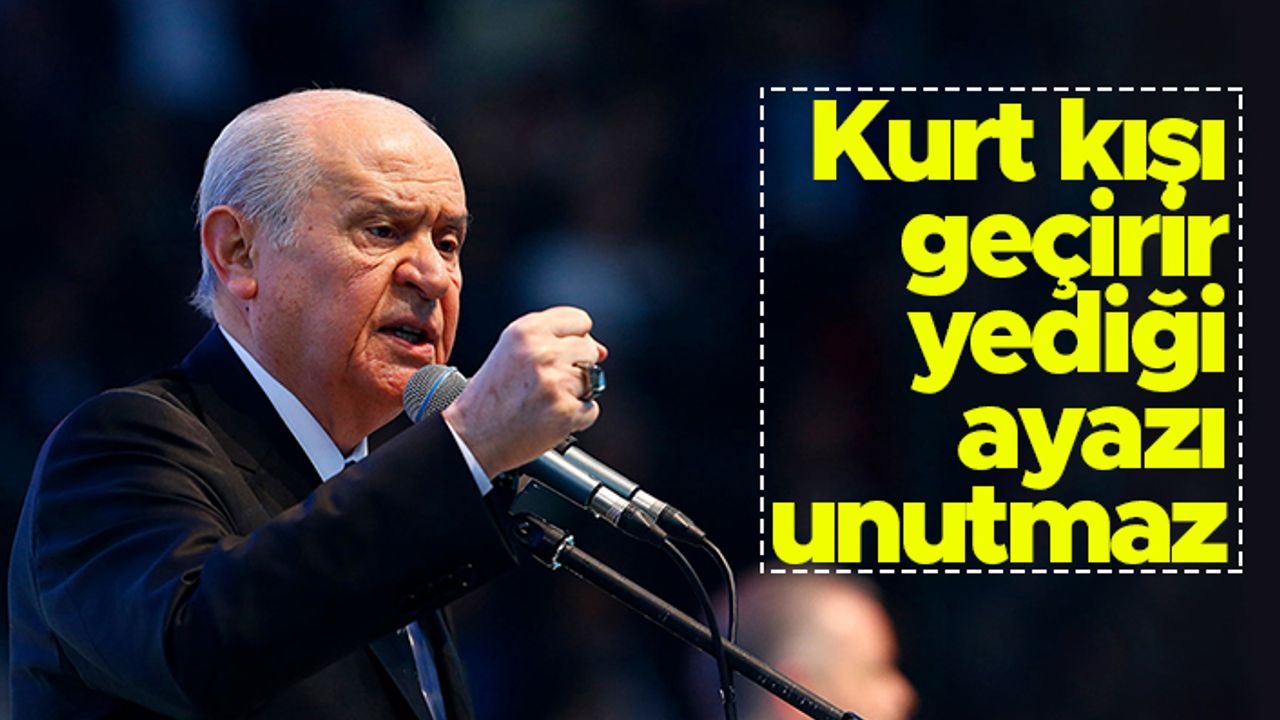 MHP lideri Devlet Bahçeli: "Kurt kışı geçirir, yediği ayazı unutmaz"