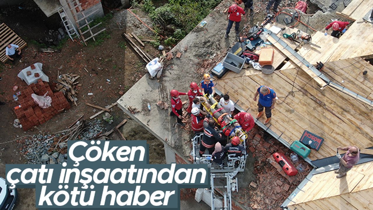 Of'ta çöken çatı inşaatından kötü haber