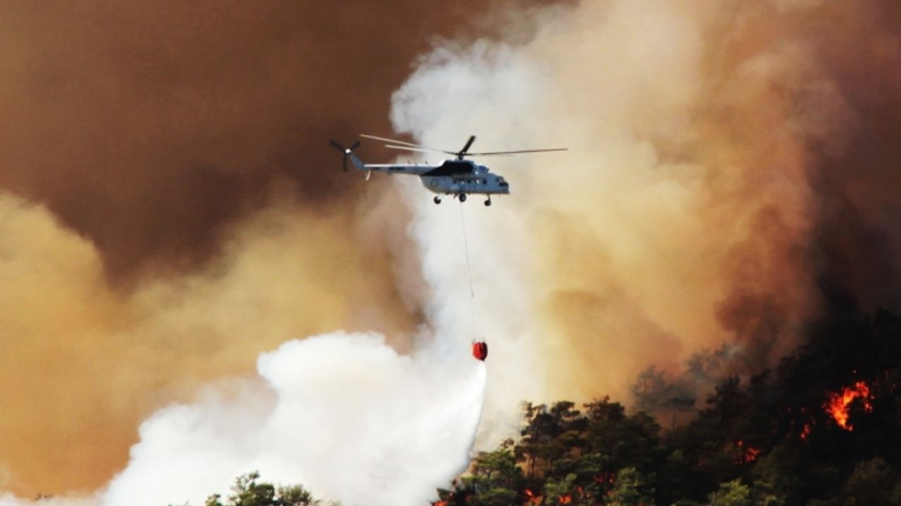 Orman yangınlarında 6 uçak 39 helikopter görev aldı