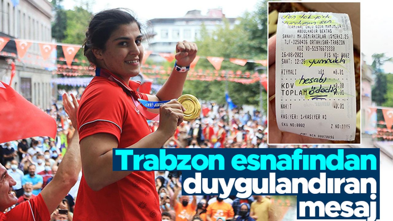 Trabzon esnafından Busenaz Sürmeneli'ye duygulandıran mesaj