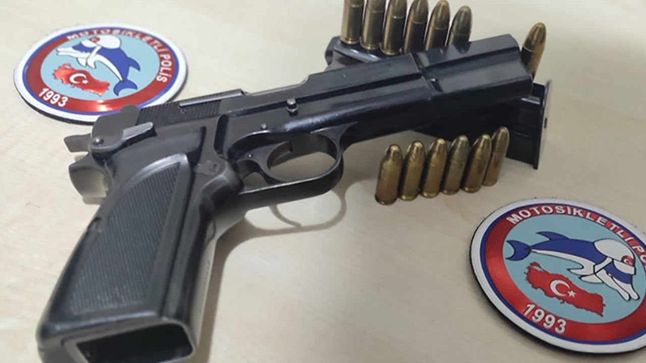 Trabzon'un Beşirli Mahallesi'nde tabanca ele geçirildi