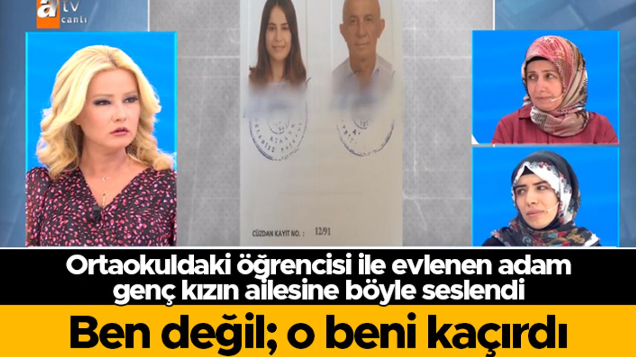 Ortaokulda öğretmenliğini yaptığı genç kızla evlendi: "Ben değil o beni kaçırdı"