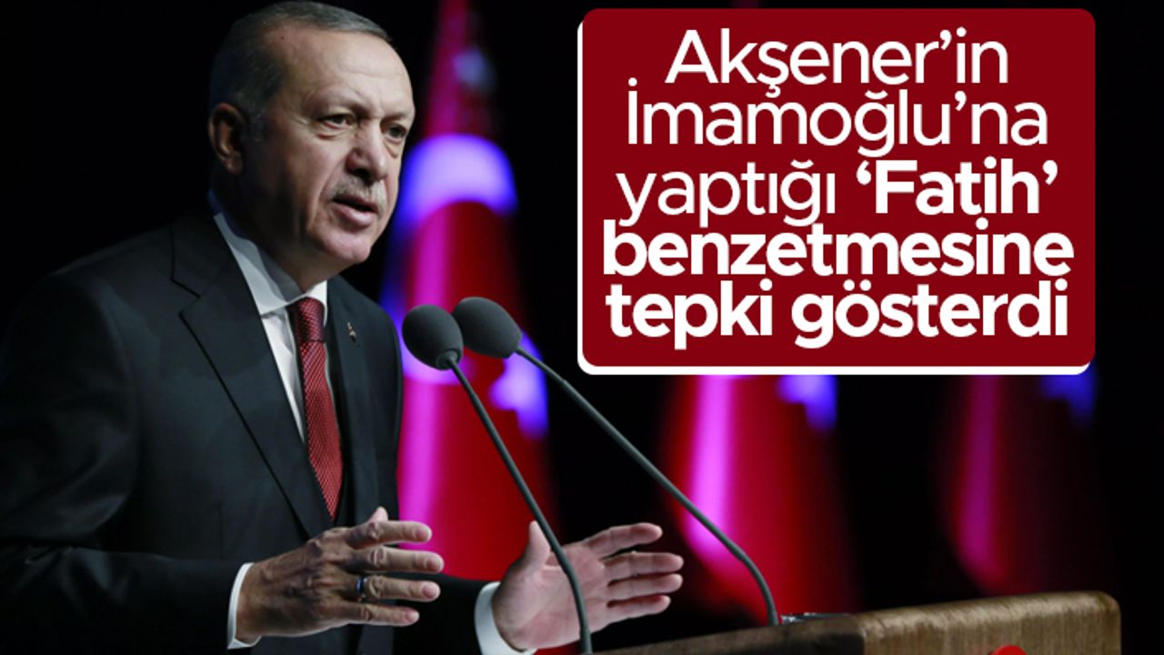 Cumhurbaşkanı Erdoğan, Akşener'in İmamoğlu'na yaptığı 'Fatih' benzetmesine tepki gösterdi