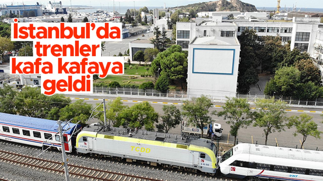 İstanbul'da trenler kafa kafaya geldi