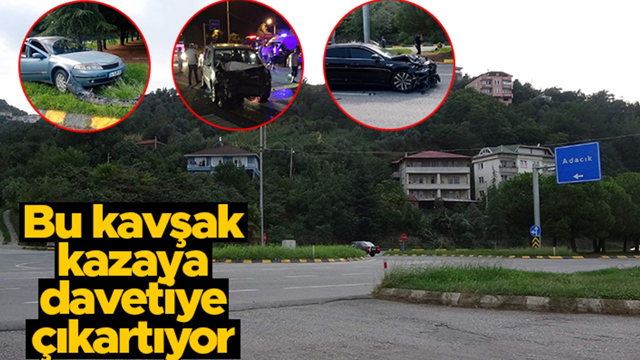 Trabzon'da bu kavşak kazalara davetiye çıkartıyor