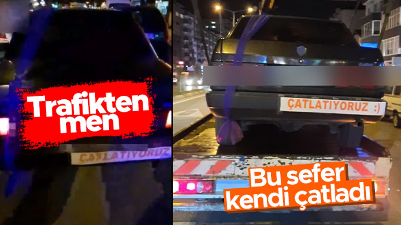 Trabzon'da çevreye rahatsızlık veren bir araç daha trafikten men