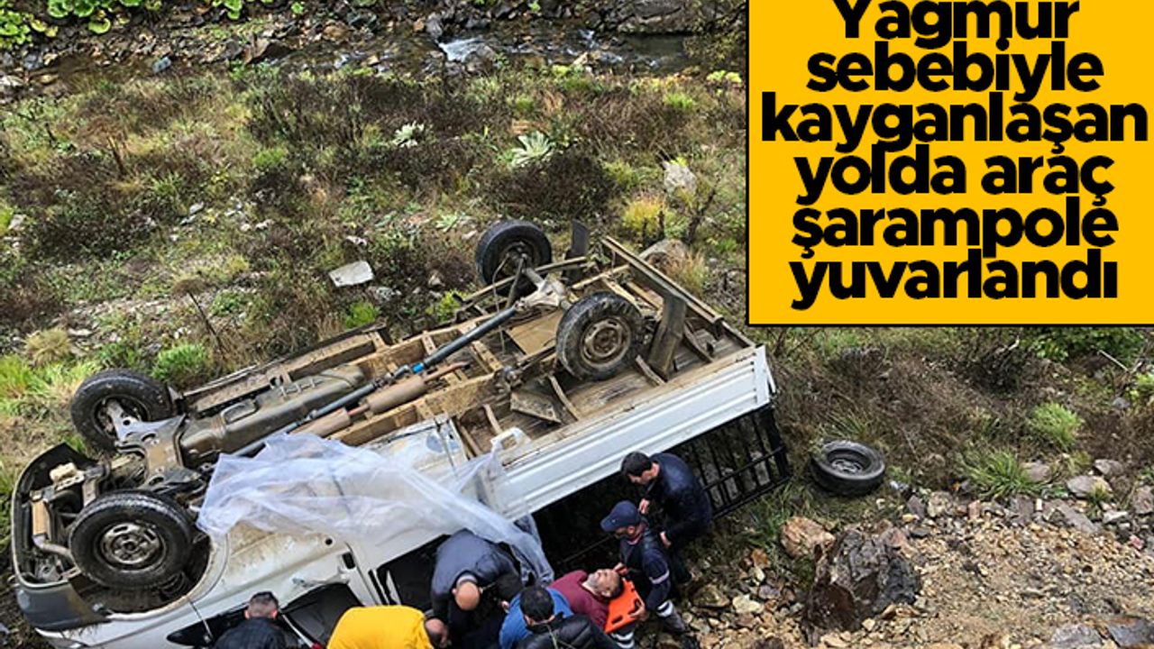 Trabzon'un Araklı ilçesi Karadere Yolu'nda kaza