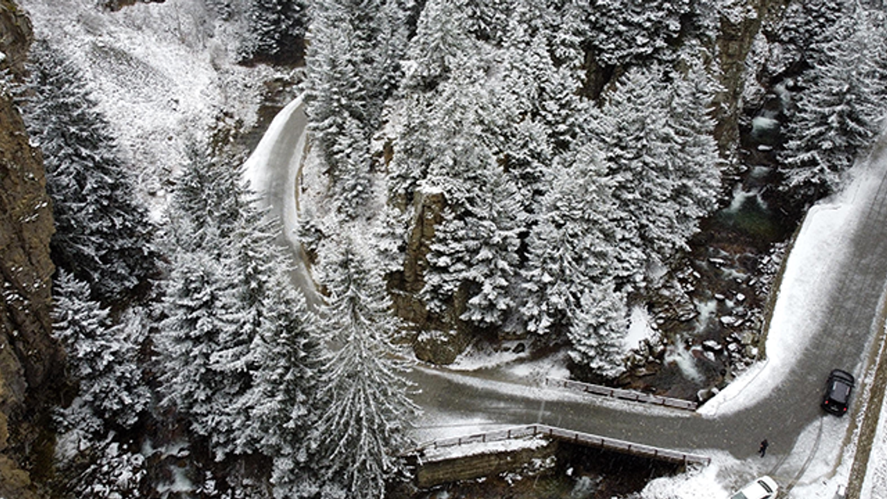 Trabzon'da kar manzaraları