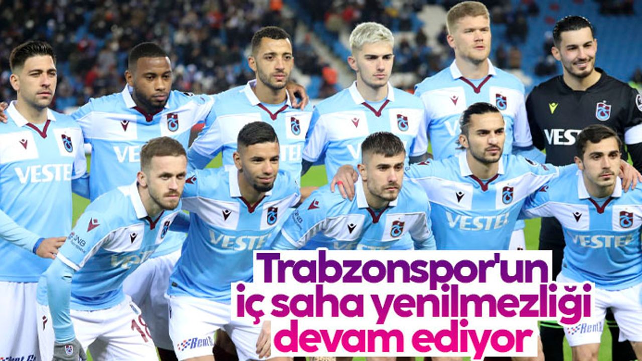 Trabzonspor'un iç saha yenilmezliği devam ediyor