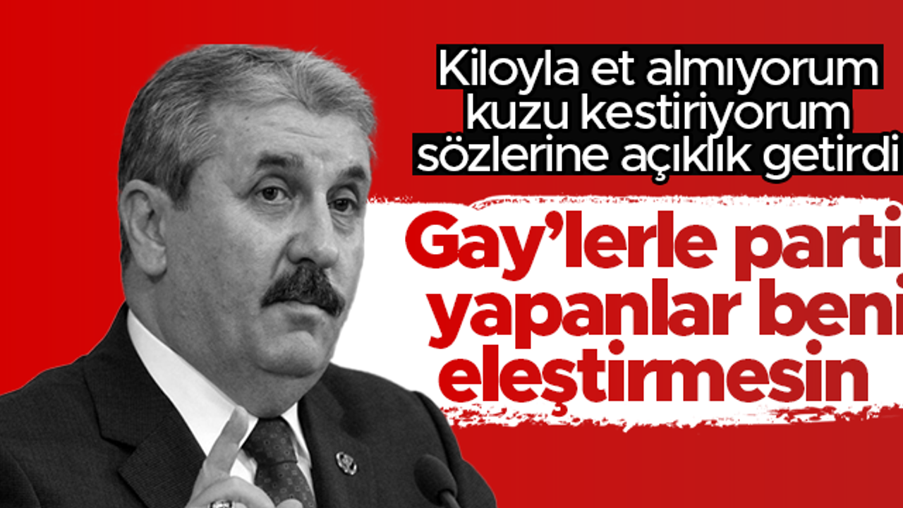 Mustafa Destici: Gay'lerle yılbaşı kutlayanlar beni eleştirirse kabul etmem
