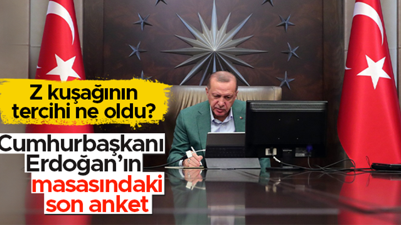 Cumhurbaşkanı Erdoğan'ın masasındaki son seçim anketi