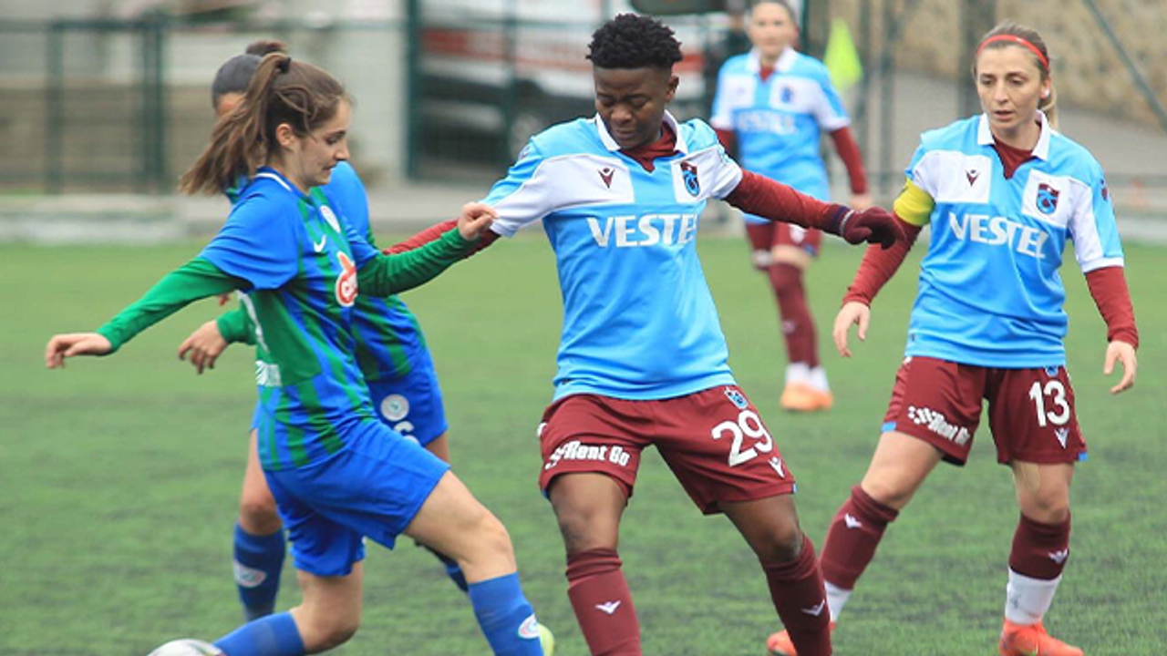 Trabzonspor Kadın Futbol Takımı, Karadeniz derbisinde Çaykur Rizespor'u yendi