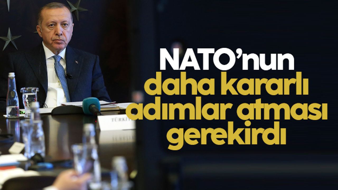 Cumhurbaşkanı Erdoğan: NATO'nun daha kararlı adım atması gerekirdi