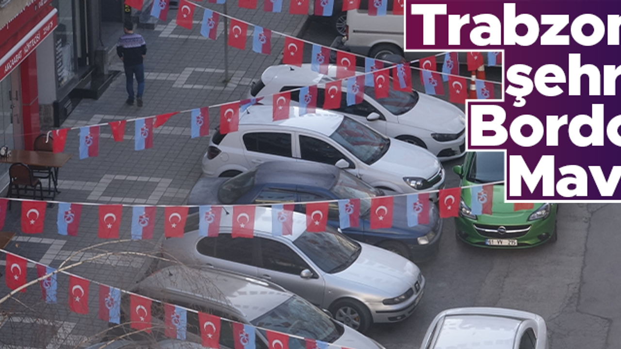 Trabzon'da şehir bordo-mavi