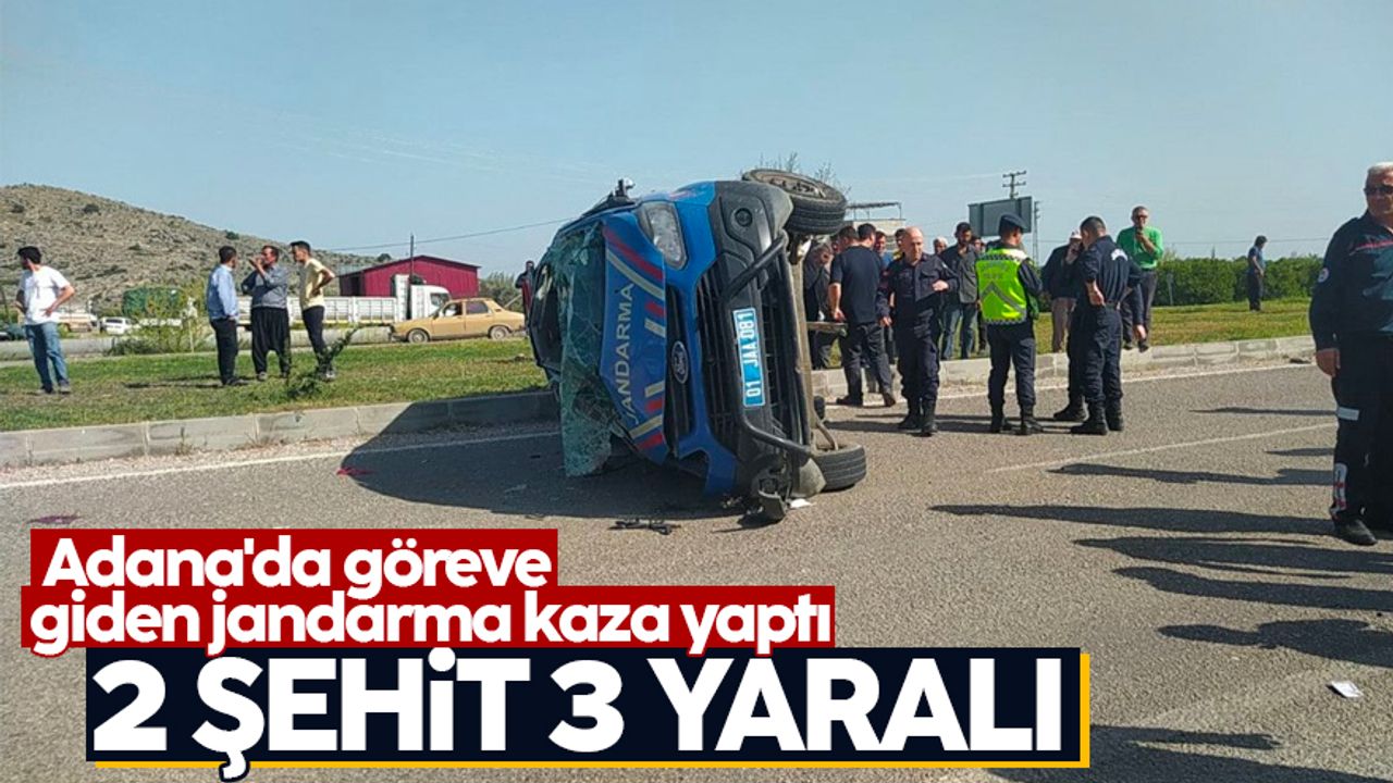 Adana'da otomobille çarpışan jandarma minibüsünde 2 asker şehit oldu