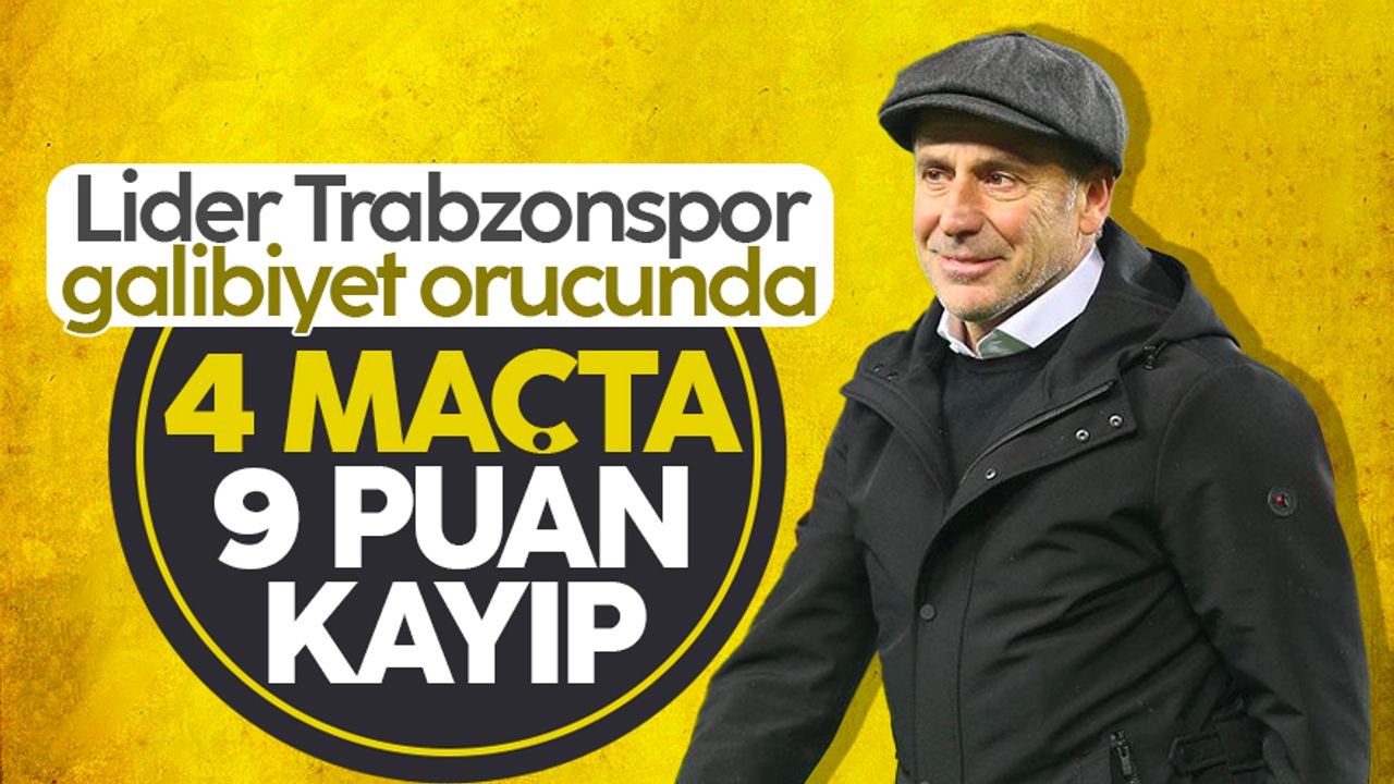 Lider Trabzonspor galibiyet orucunda