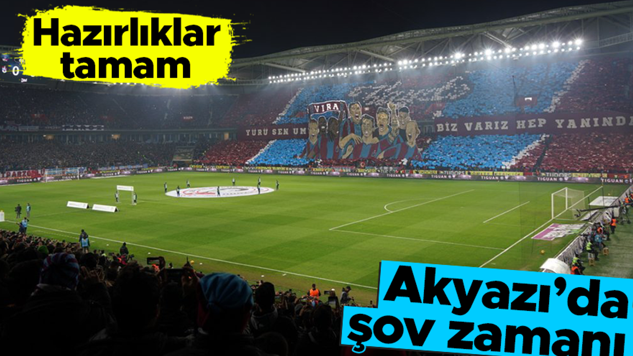 Trabzonspor taraftarı Beşiktaş maçı için dev koreografi hazırladı