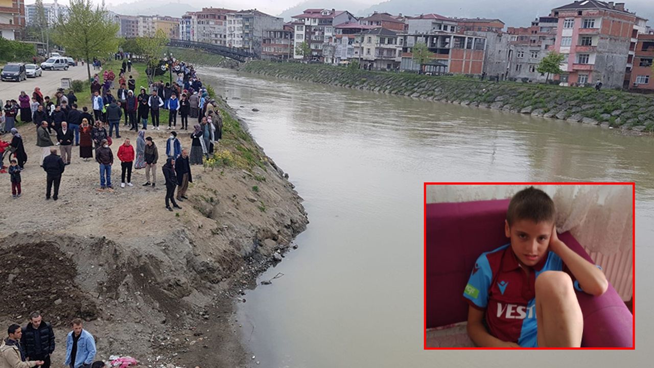 Trabzon'un Araklı ilçesinde köprüden dereye düşerek denize sürüklenen 11 yaşındaki çocuğun cansız bedenine ulaşıldı