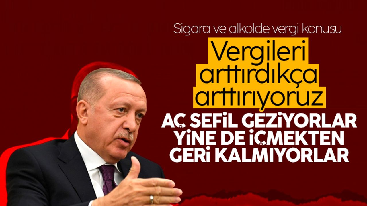 Cumhurbaşkanı Erdoğan'dan sigara ve alkolde vergi değerlendirmesi