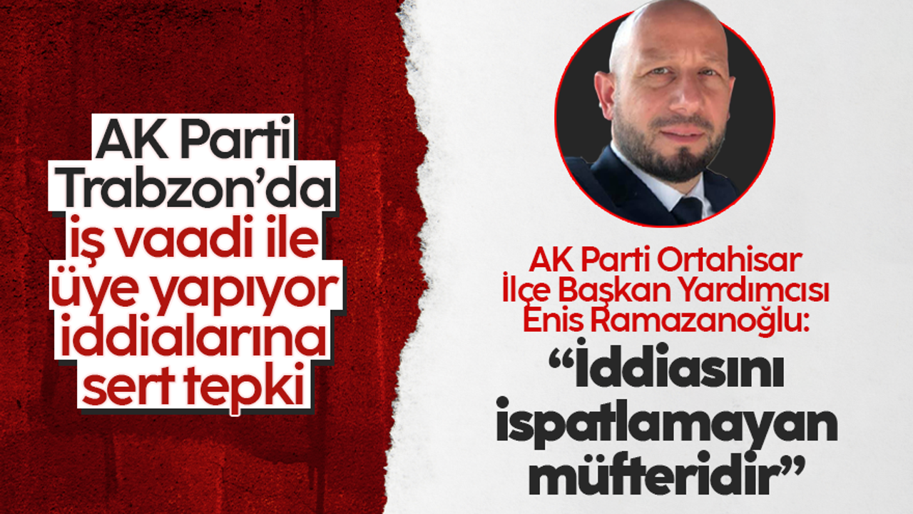 Enis Ramazanoğlu: CHP'nin oyu kadar AK Parti'nin üyesi var; iddiasını ispatlamayan müfteridir