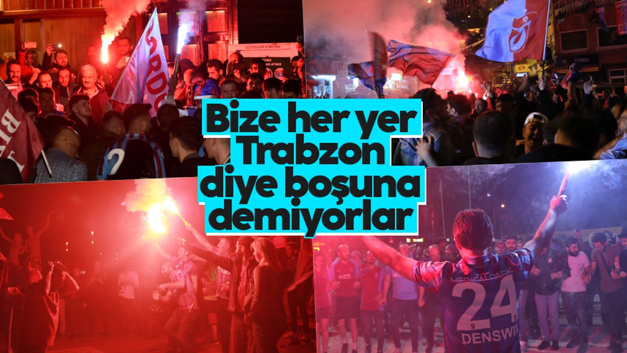 Trabzonsporlular dünyanın heryerinde şampiyonluğu kutluyor - İşte il il görüntüler...