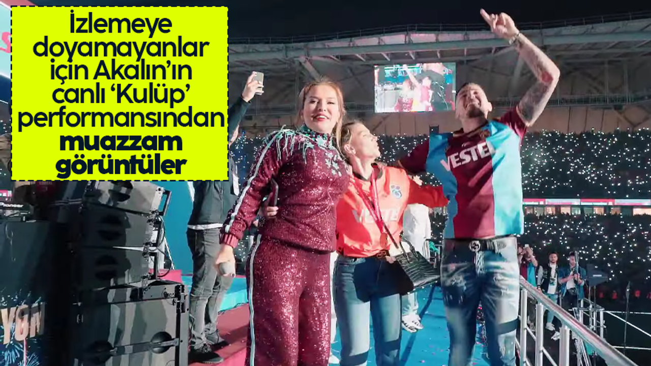 Demet Akalın'ın, Trabzonspor'un şampiyonluk gösterilerindeki 'Kulüp' performansının sahne çekimi