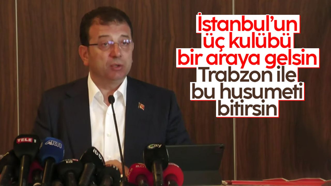 Ekrem İmamoğlu Trabzon'da basınla buluştu: Trabzonspor ve Fenerbahçe arasındaki gerginlik hiç yakışmıyor