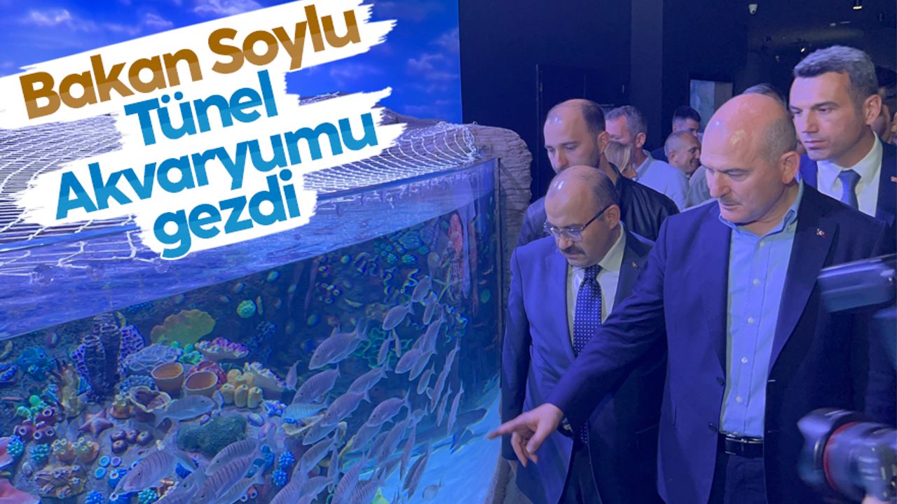 Bakan Süleyman Soylu Tünel Akvaryumu gezdi