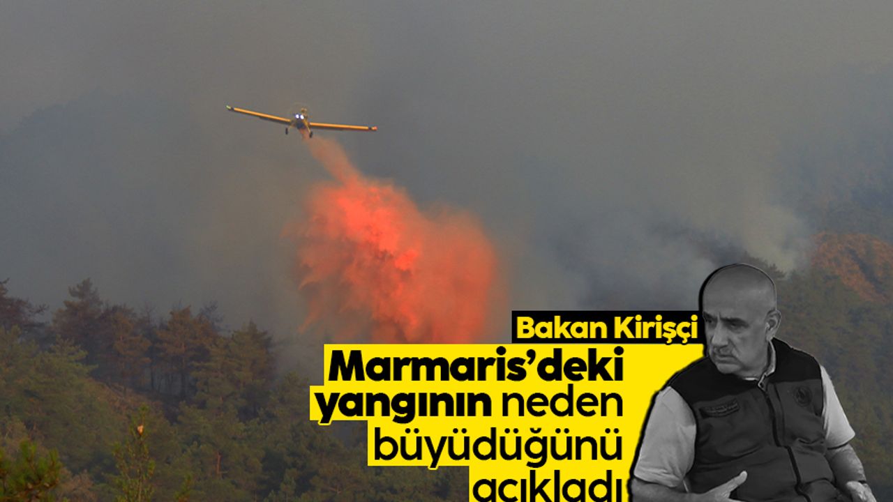 Tarım ve Orman Bakanı Vahit Kirişçi: "Yangınının büyümesinin sebebi hava sıcaklığı ile kozalak fırlatması"