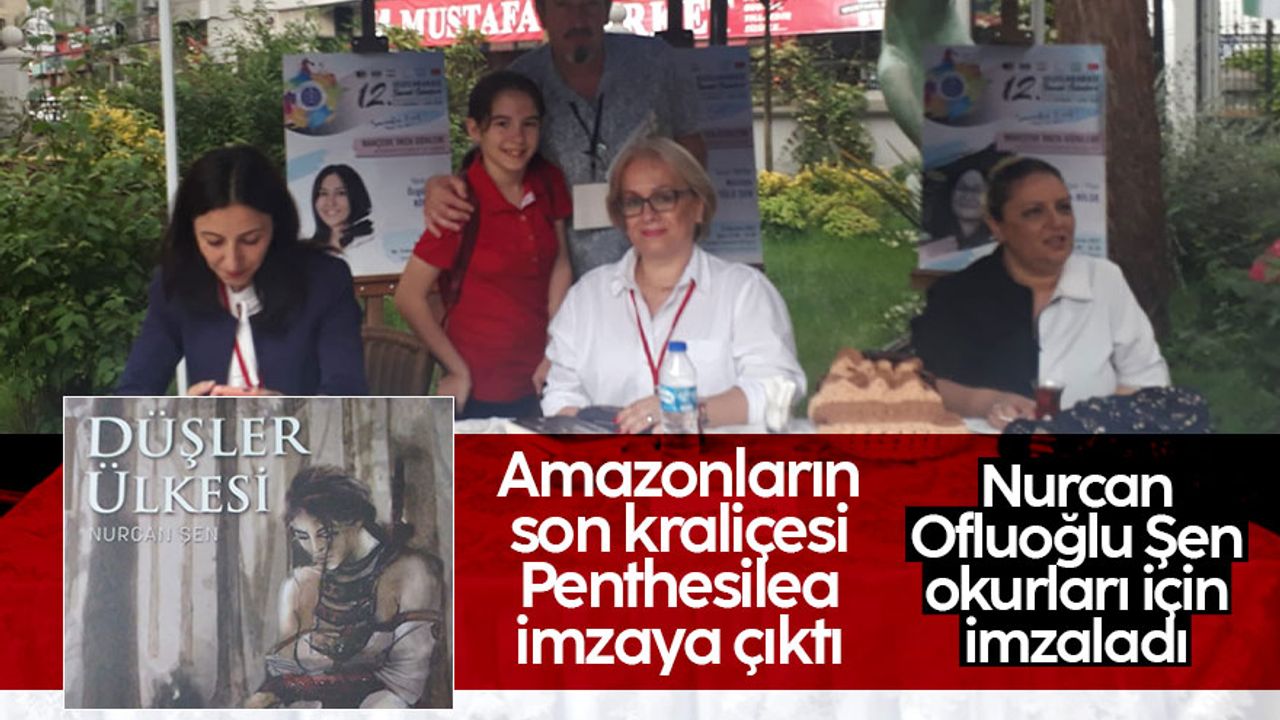 Nurcan Ofluoğlu Şen, 'Düşler Ülkesi' adlı kitabını okurları için imzaladı