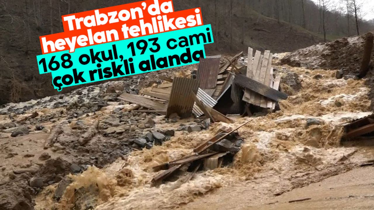 Trabzon'da heyelan tehlikesi: 168 okul, 193 cami çok riskli alanda