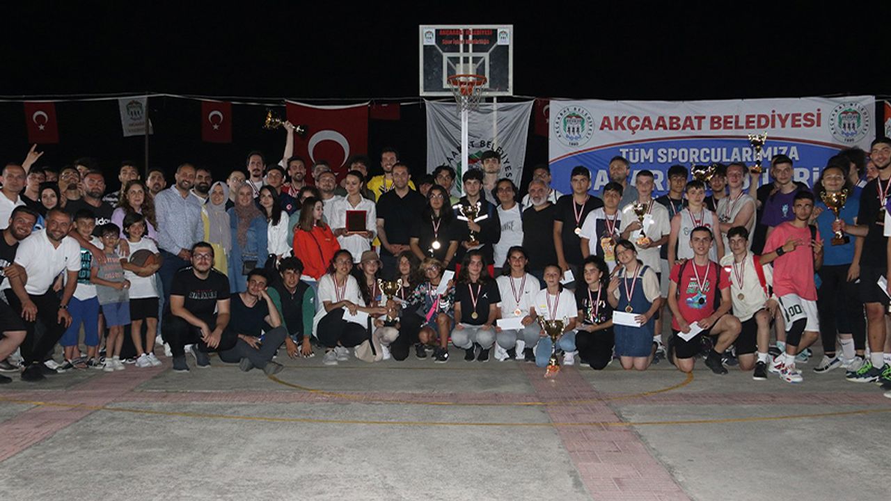 Akçaabat’ta 3x3 sokak basketbol turnuvası sona erdi