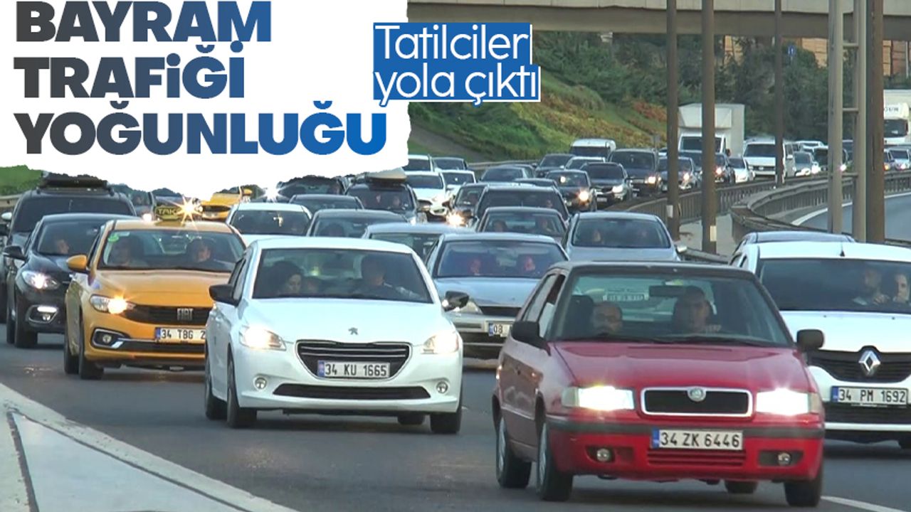 İstanbul’da tatilciler bayrama bir gün kala yola çıktı, trafik durma noktasına geldi