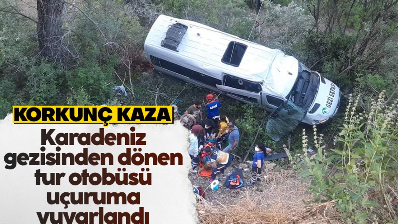 Tunceli’de tur minibüsü uçuruma yuvarlandı: 18 yaralı