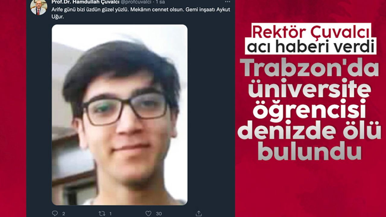 Trabzon'da üniversite öğrencisi denizde ölü bulundu