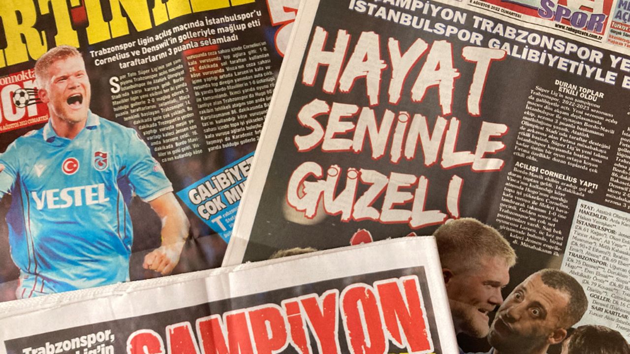 Trabzonspor'un İstanbulspor galibiyeti gazete manşetlerine böyle yansıdı: 'Şampiyon zaferle başladı'