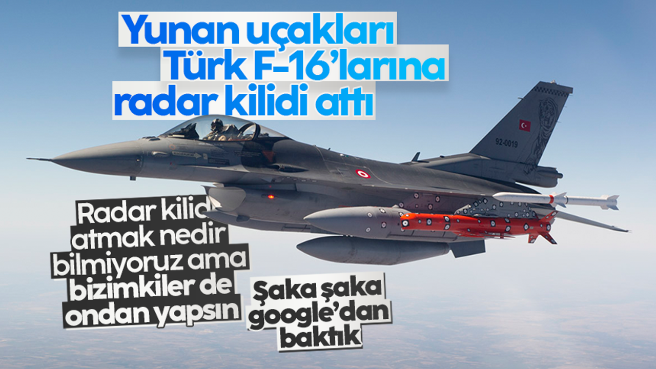 Yunan uçaklarından Türk F-16’lara taciz