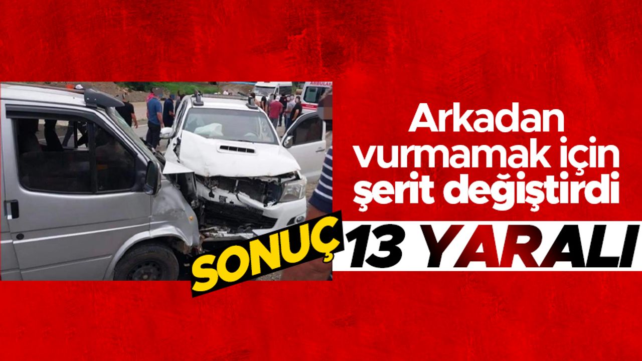 Giresun’da trafik kazası: 13 yaralı