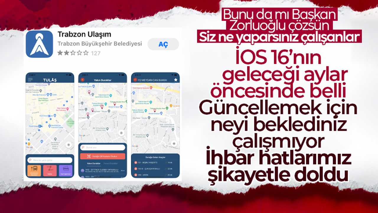 Trabzon'un 'Ulaşım uygulaması' çöktü