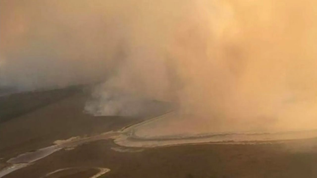 Kazakistan'da orman yangını nedeniyle bazı köyler tahliye ediliyor
