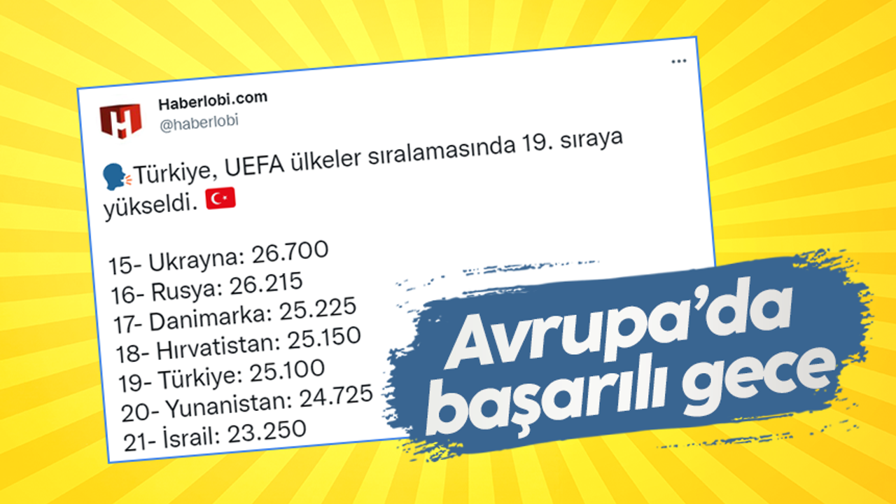 Türkiye FIFA sıralamasında 1 basamak yükseldi