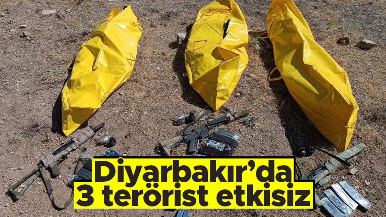 Diyarbakır'da 3 terörist, etkisiz hale getirildi