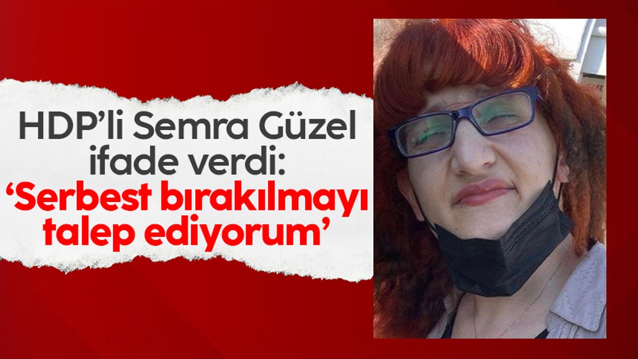 HDP’li Semra Güzel'in ifadesi ortaya çıktı